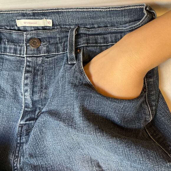 Levi’s 505 Straight Leg Women Jeans size 10M Blue W30 L32 Mid Rise Boot Cut - Picture 7 of 12